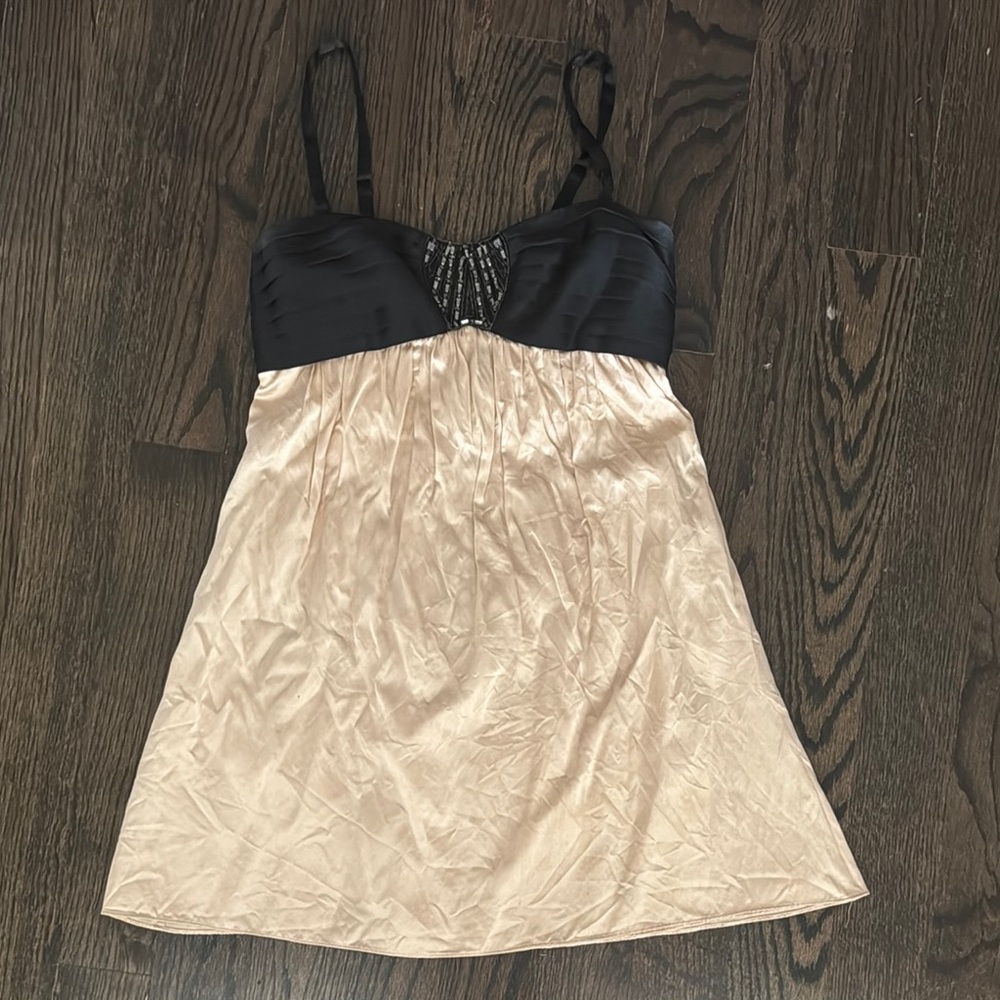BCBGMaxAzria Black and Cream Dress